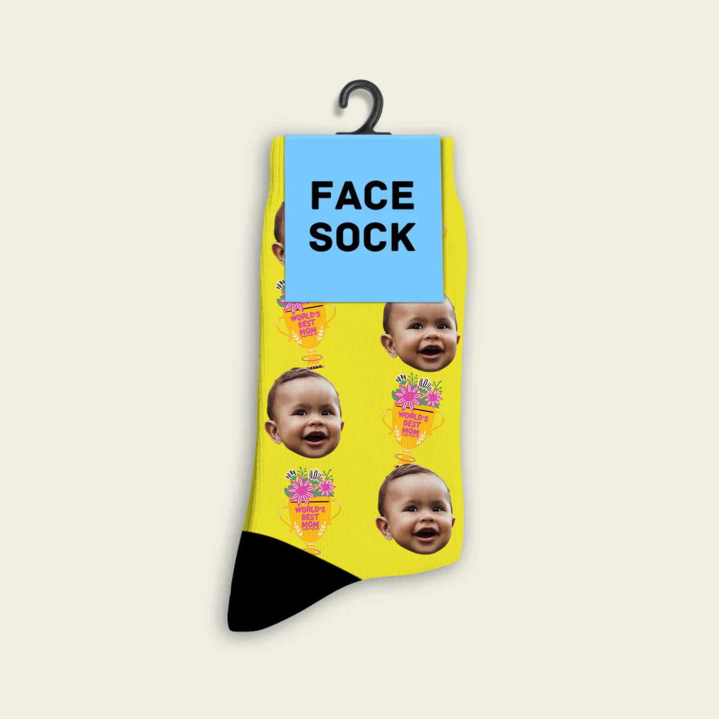 FaceSock® | Custom World's Best Mom Sokken Met Foto