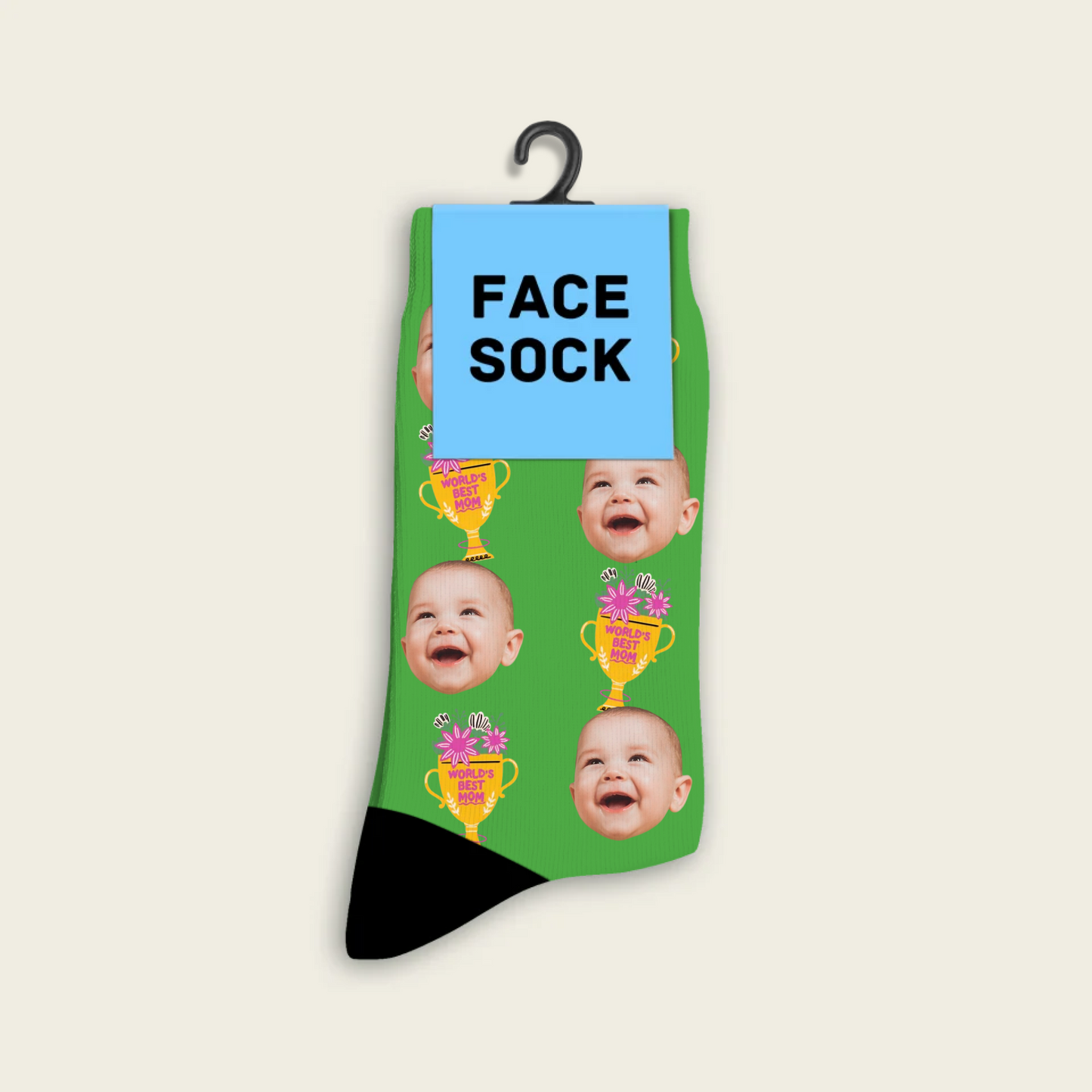 FaceSock® | Custom World's Best Mom Sokken Met Foto