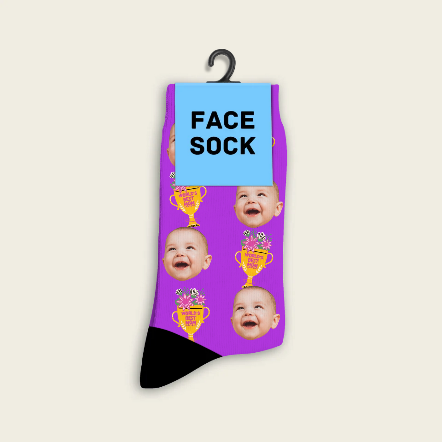 FaceSock® | Custom World's Best Mom Sokken Met Foto
