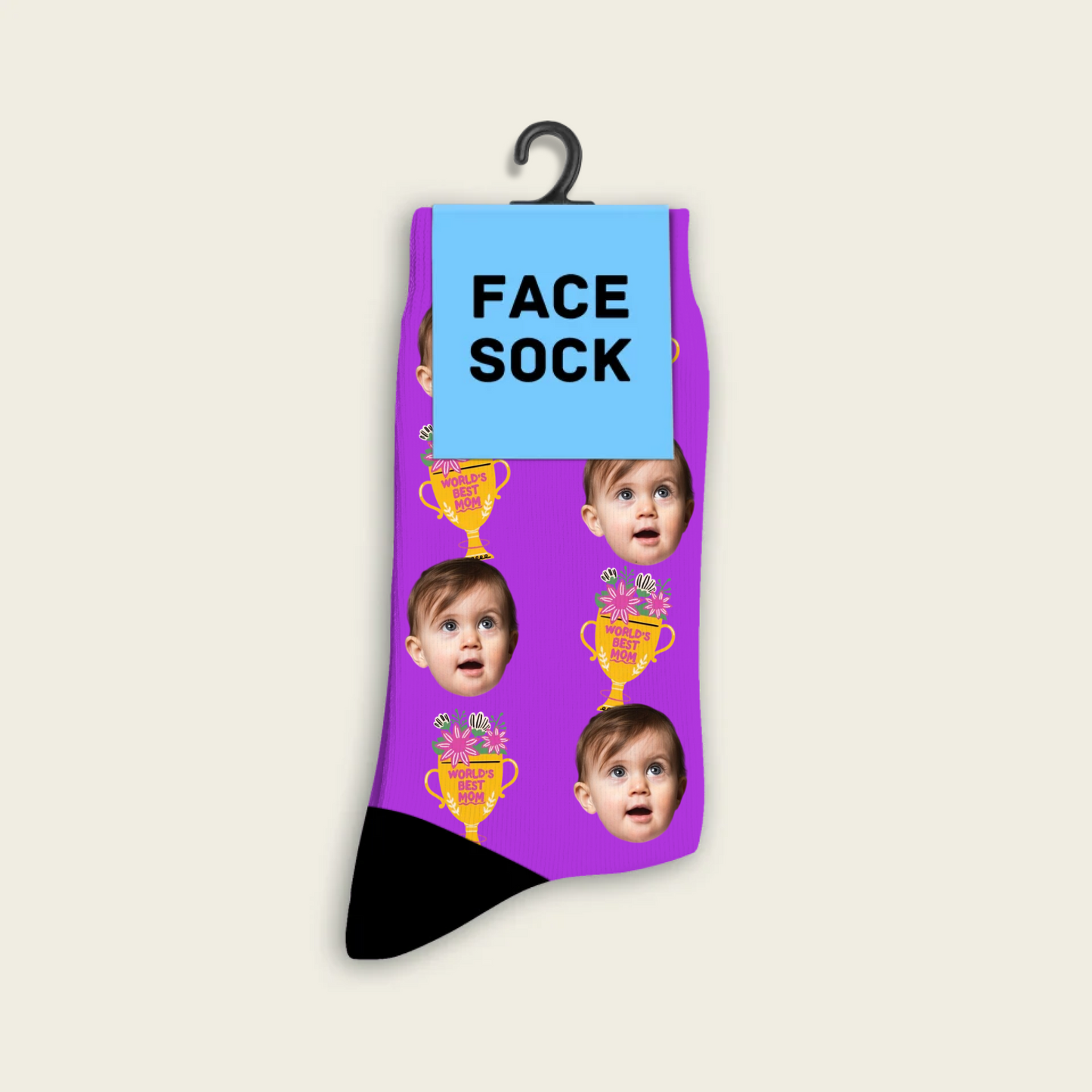 FaceSock® | Custom World's Best Mom Sokken Met Foto