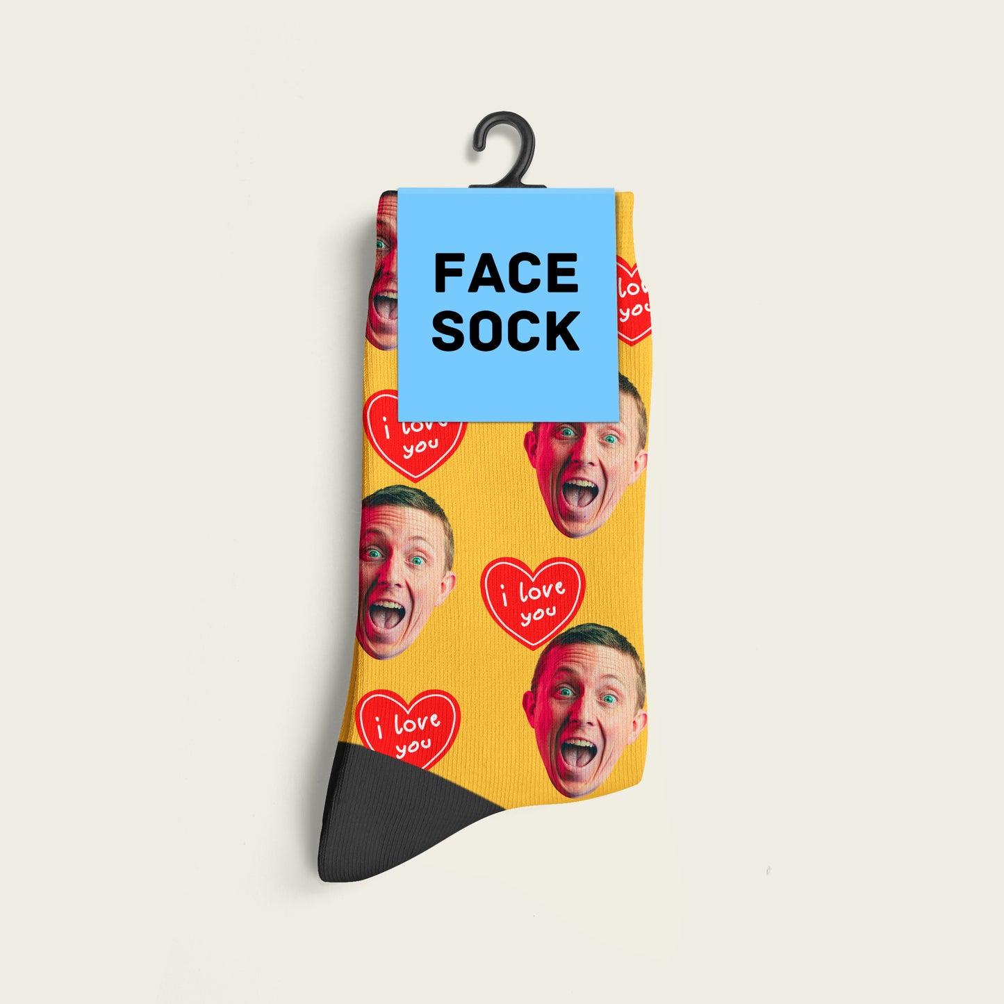 FaceSock® | Custom I Love You Sokken Met Foto