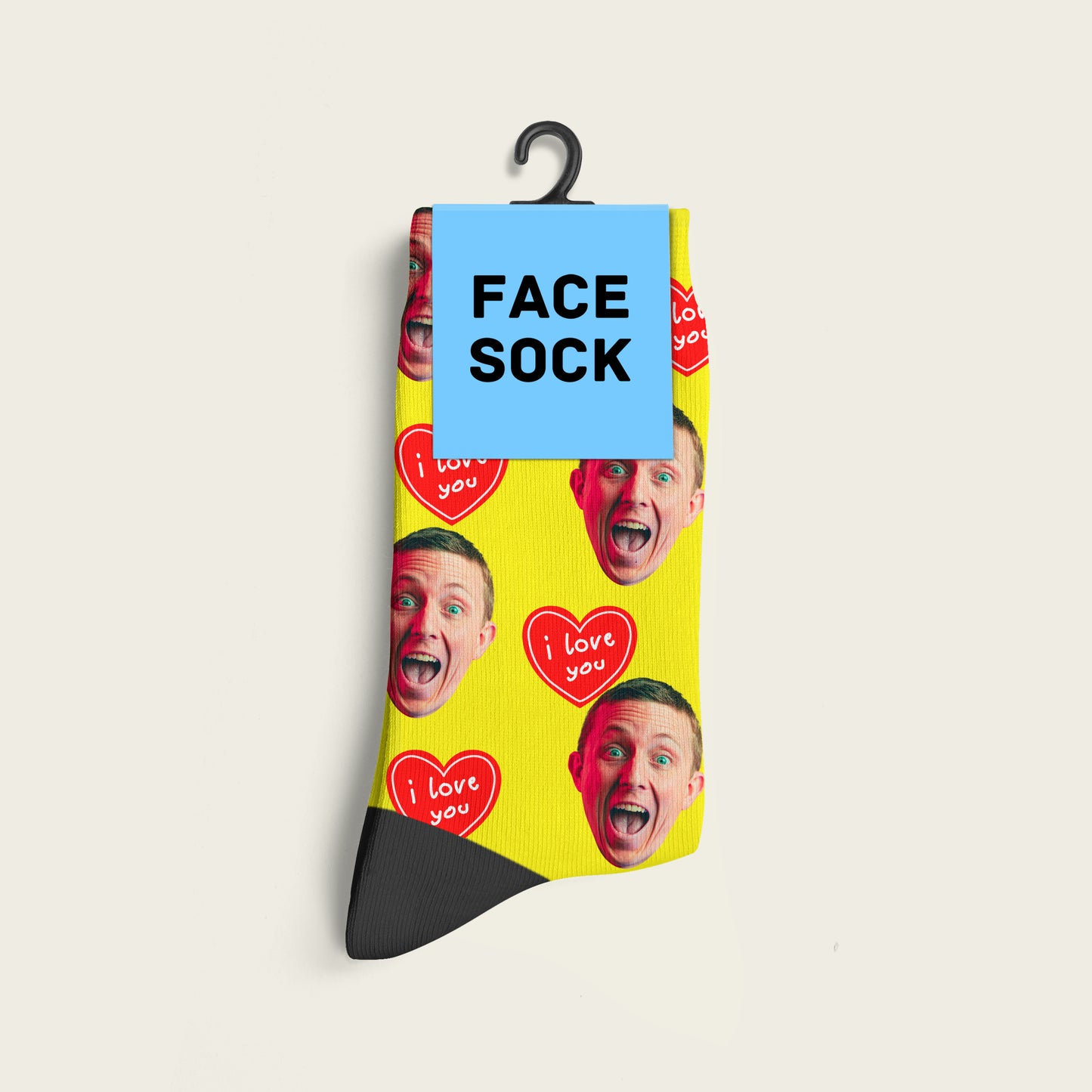 FaceSock® | Custom I Love You Sokken Met Foto