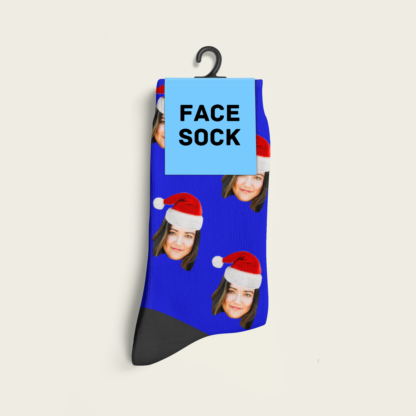 FaceSock® | Custom Kerstmuts Sokken Met Foto