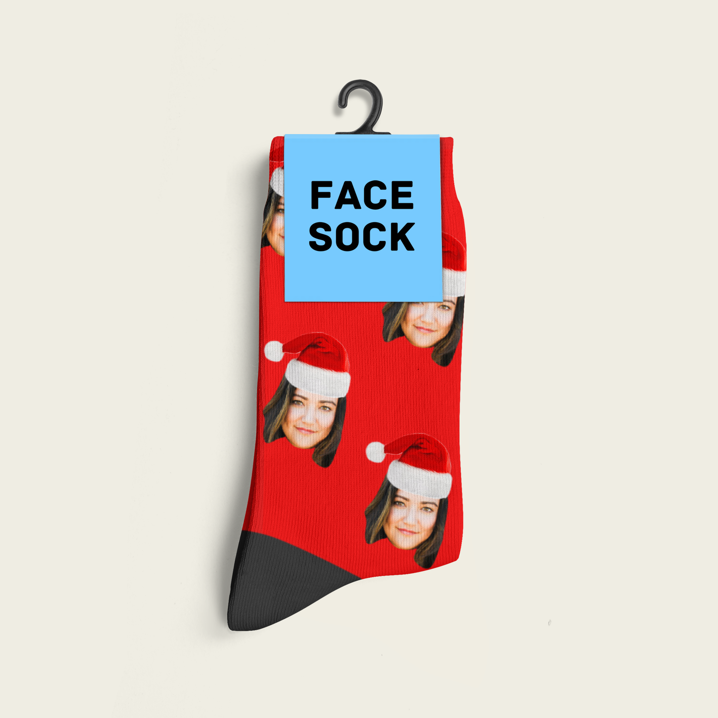 FaceSock® | Custom Kerstmuts Sokken Met Foto