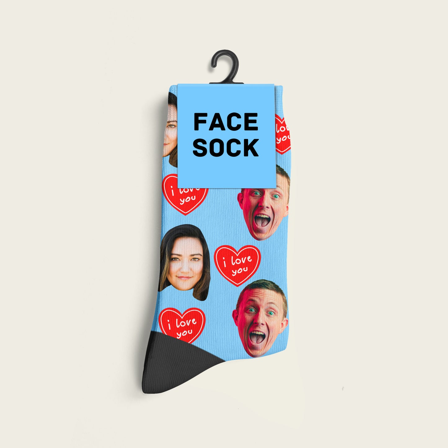 FaceSock® | Custom I Love You Sokken Met Foto