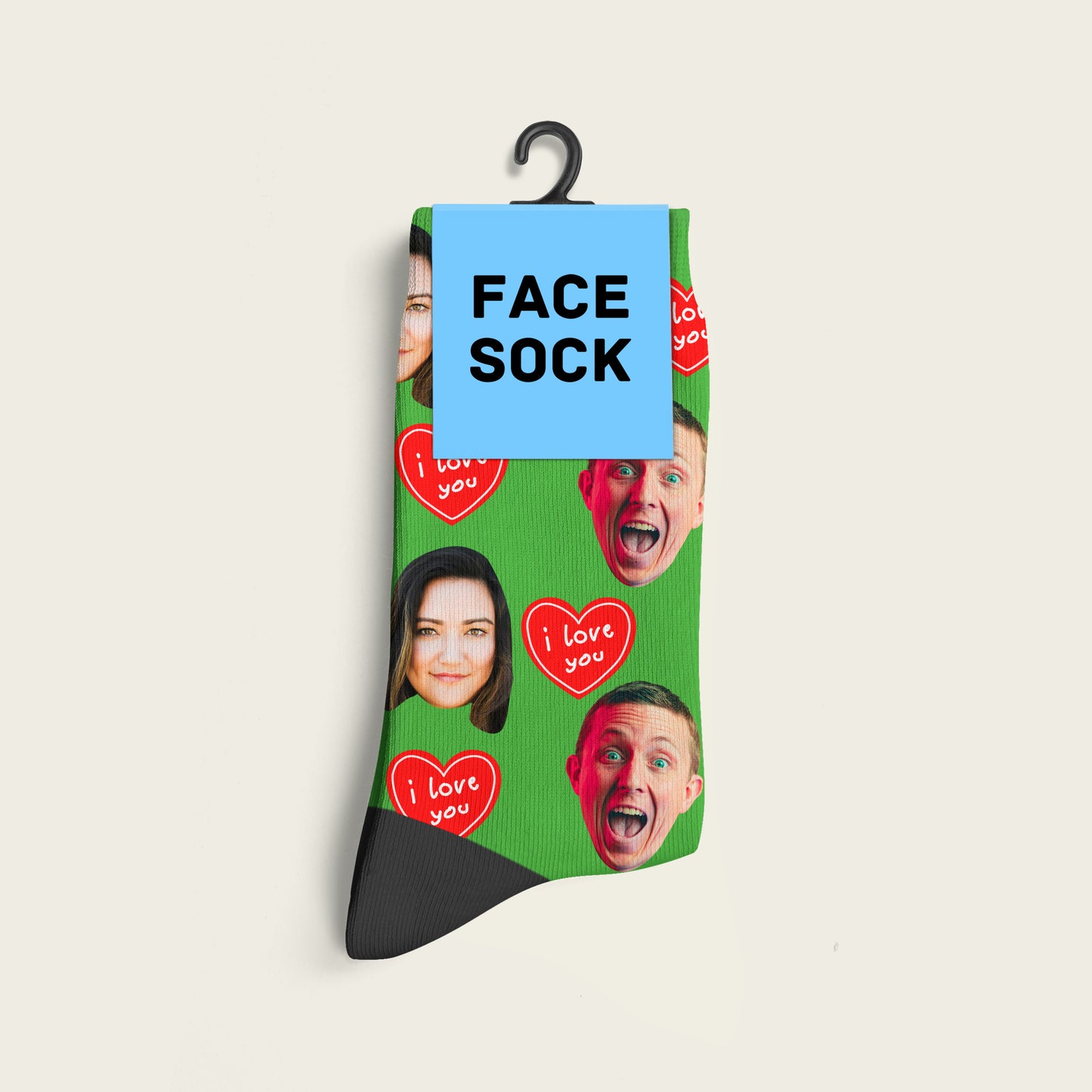 FaceSock® | Custom I Love You Sokken Met Foto