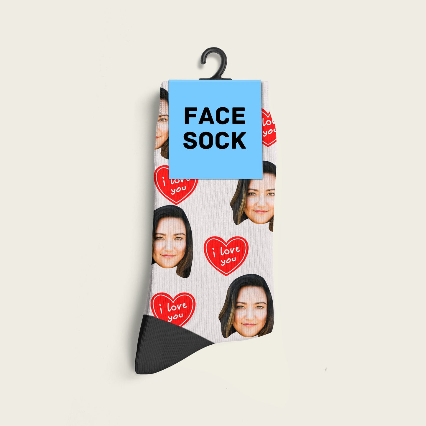 FaceSock® | Custom I Love You Sokken Met Foto
