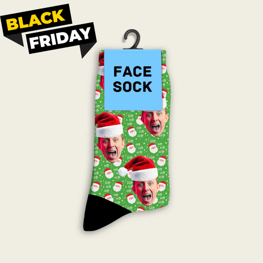 FaceSock® | Custom Kerstmuts Sokken Met Foto